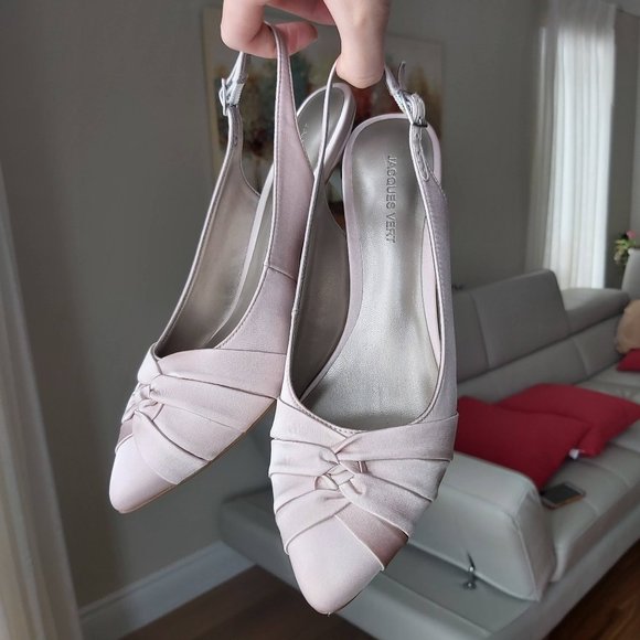 Cream pink Jacques Vert kitten heel - Picture 1 of 10